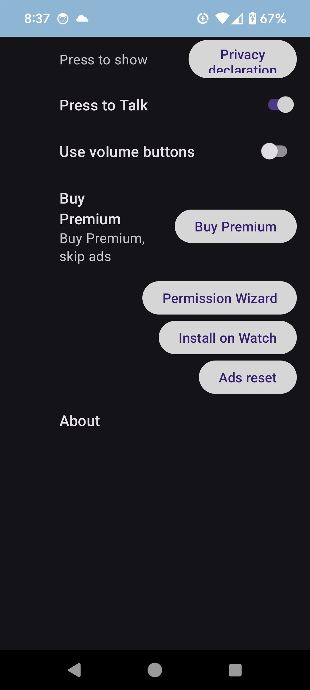 Walkie Talkie Wear OS screenshot